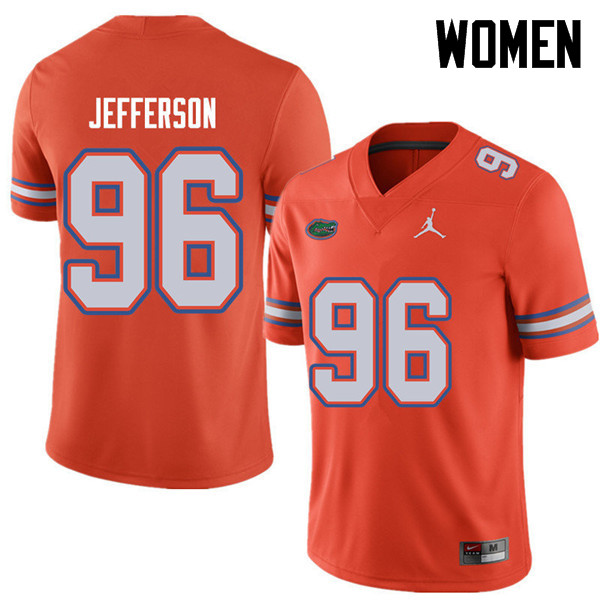 Jordan Brand Women #96 Cece Jefferson Florida Gators College Football Jerseys Sale-Orange